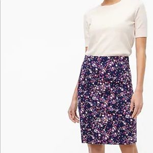 J Crew Sateen Floral Pencil Skirt Size 16